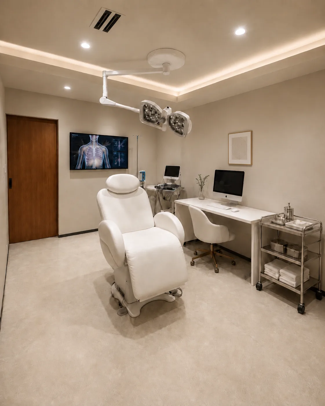Sala diagnóstica de GoCLN Clinic en Roppongi, Tokio.